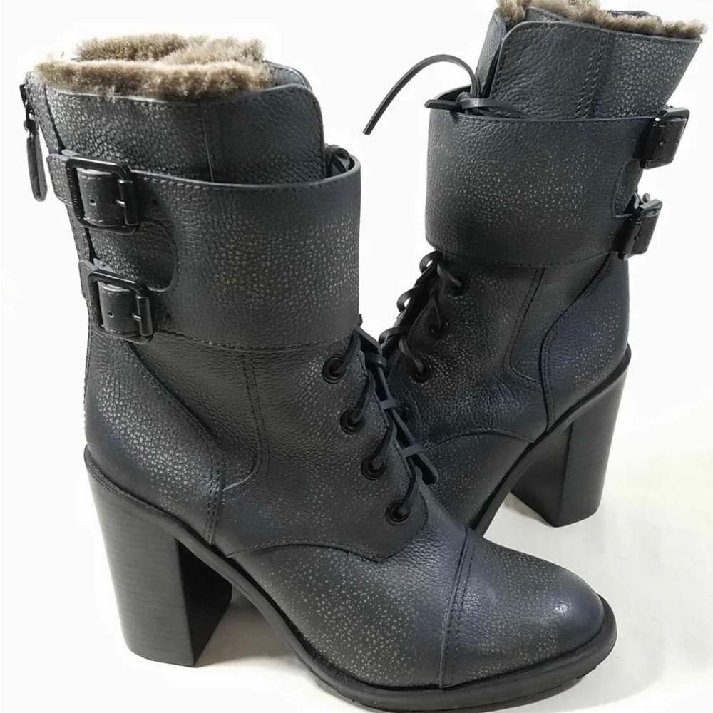 Tory Burch Leather & Shearling Booties. New in box with dust cover. Size 6.5